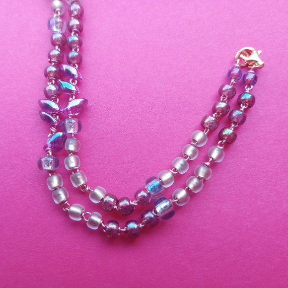 HANDMADE Beaded 'Electric Love' Robot Necklace - Plantasma Floria - Picture 4 of 6